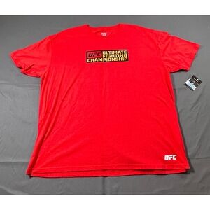 UFC Ultimate Fighting Championship Red Graphic T-Shirt Mens 2X Cotton MMA Logo